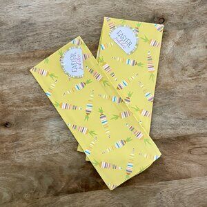 5/$20 NEW Set of 2 Easter Colorful Striped Carrots Kitchen Towels